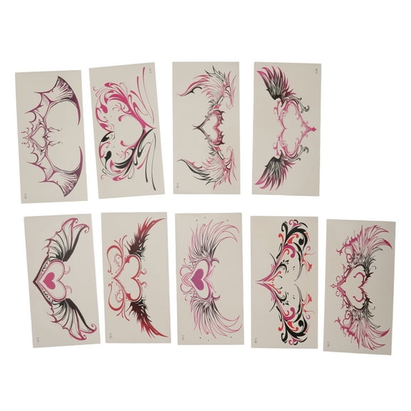 Unique Bargains 1 Set Realistic Fake Tattoos Succubus Temporary Tatto for Adult Rose Red Black