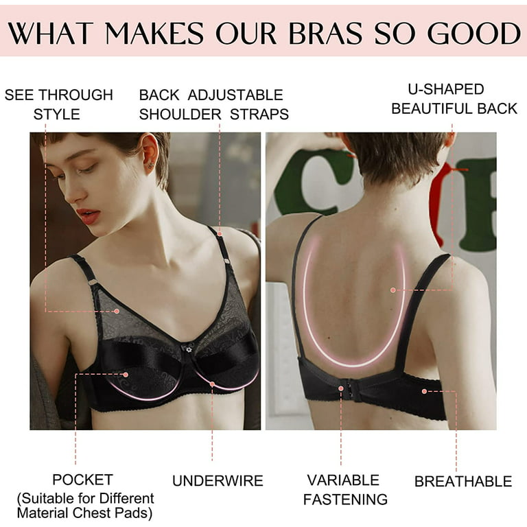 Buy Vollence See-Through Pocket Bra for Silicone Forms Fake Boobs  Mastectomy Online at desertcartUAE