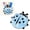 Blue, variant on Cartoon Suction Cup Toothbrush Holder, Kids Wall Mount Toothpaste Organizer, Travel Pen Pencil Container, Includes 1 Ladybug Holder