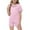 Pink, variant on Zecgelong Girls Pajamas Set Soft Satin Lightweight Silk Button-Down Top with Shorts 2 Piece Pajamas Age 2-3 Years
