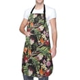 thumbnail image 3 of Uemuo Watercolor Tropical Flowers Pattern Waterproof Apron Adjustable Dishwasher Apron- Apron for Women Men Heavy Duty Work Apron for Dishwashing Chemical Lab, 3 of 9