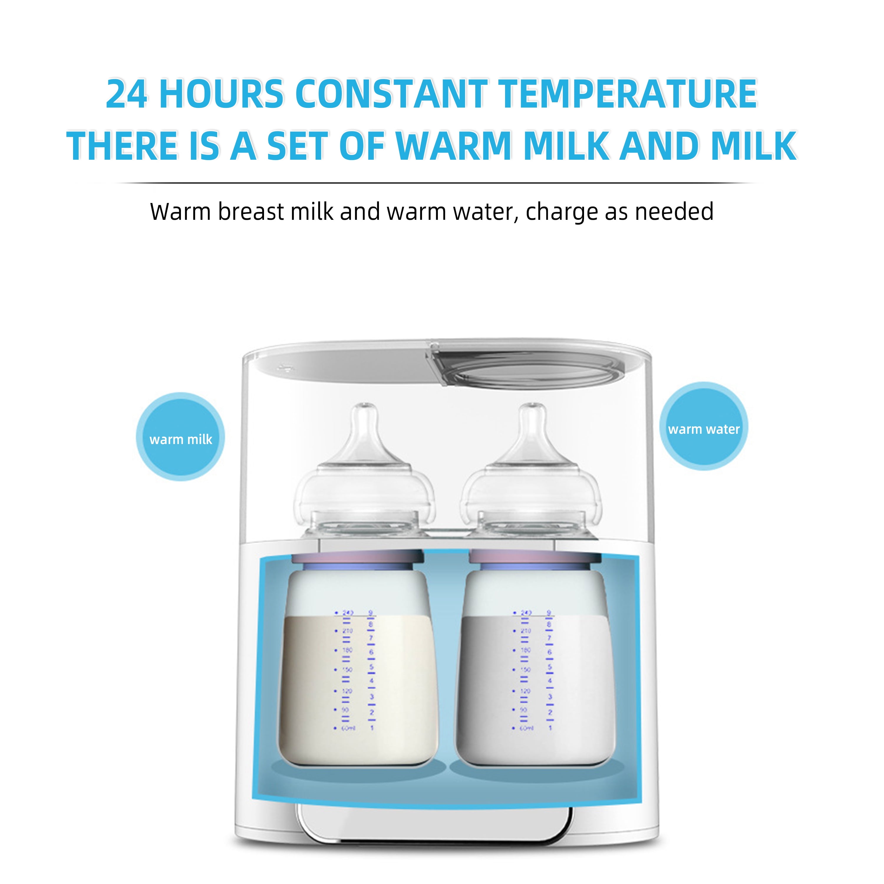 Bellababy Double Bottle Warmer, Fast Breastmilk/Formula/Food Heater