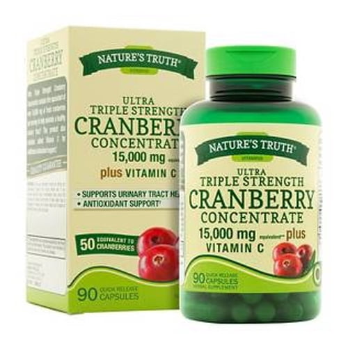 Natures Truth Cranberry Concentrate 15000 mg Plus Vitamin C Capsules