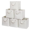 thumbnail image 1 of Cubos de almacenamiento ISEMINGLA, 28 x 28 cm, 6 unidades, tela blanca, 1 of 6