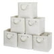 thumbnail image 1 of Cubos de almacenamiento ISEMINGLA, 28 x 28 cm, 6 unidades, tela blanca, 1 of 6