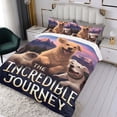 thumbnail image 3 of The Incredible Journey-themed Bed Sheet Set Three Piece Set Comfortable And Skin Friendly Unique Design Home Decor Gifts For Family Friends fans54''x79''（135cm*200cm）, 3 of 6