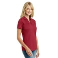 thumbnail image 4 of Port Authority Ladies Diamond Jacquard Polo-L (Rich Red), 4 of 6