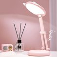 thumbnail image 1 of Lámpara de escritorio LED para niños, lámpara de noche con orejas de gato rosa para niñas, ajustable, 1 of 5