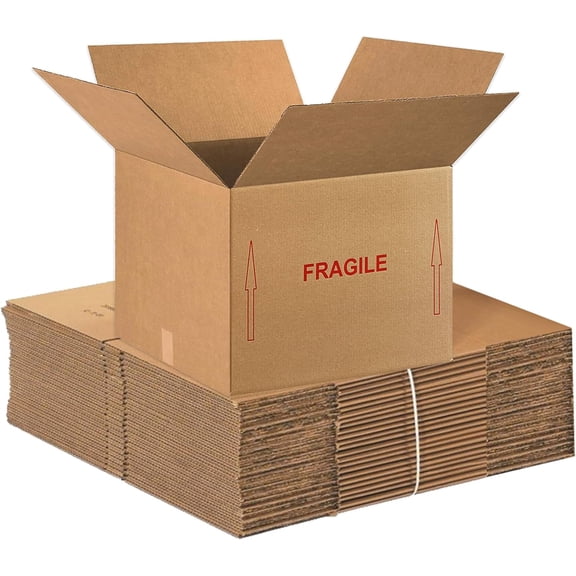 Royal House Moving Boxes, Corrugated Cardboard Box for Shipping, Mailing, Packing, Packaging and Storage (Small 10x8x6 (25 Pack))