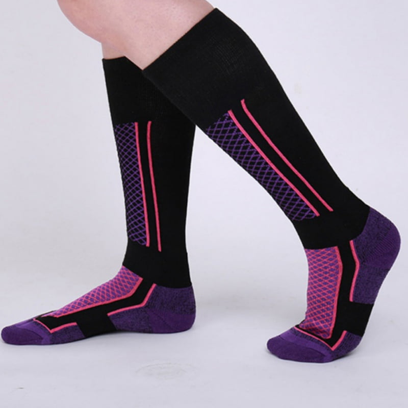 Ski Socks Women Men,3 Pair High Cotton Long Hose Thermal Skiing Socks
