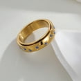 thumbnail image 4 of Stainless Steel Spinner Ring Anxiety Rings Fidget Ring for Men and Women Constellation Styling Size 6, 4 of 8