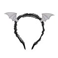 thumbnail image 3 of 3 tipos de diademas de murciélago, diademas de Halloween, bolas rosas y negras brillantes, accesorios para el cabello de Halloween, fiesta de cumpleaños de niñas (rojo+rosa+plata), 3 of 5
