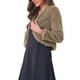 thumbnail image 4 of CHAQUETA CORTA ABIERTA INSPIRADA EN CHIC PARA MUJER, BOLERO DE FALSO PIEL DE MANGA LARGA, ABRIGO DE INVIERNO, TAMAÑO L, CAQUI OSCURO, 4 of 6