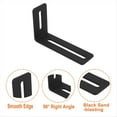 thumbnail image 3 of 4 inch Adjustable Angle Bracket,8 PCS Heavy Duty L Brackets for Wood,L-Shape Corner Brace with Slot,Right, 3 of 7