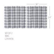 VHC Brands, Sawyer Mill Plaid Tier, Black, 24x36, Set of 2 C80