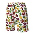 thumbnail image 6 of Uemuo Colorful Fruits Pattern Men's Swim Trunks Hawaiian Beach Bathing Suit Swimsuits Beach Quick-Dry Shorts with Pockets-, 6 of 9