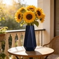 thumbnail image 4 of Matte Plastic Vase,Non Fragile Vase Decorative Art Tabletop Decoration Geometric Craft Flower Vase for Table Shelf Centerpiece Home Decor Fit for Housewarming,Weddings,Birthday,9.5in, 4 of 6