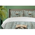 thumbnail image 4 of Ambesonne Gothic Duvet Cover Sets, European Building Door, 2-King, Turquoise, 4 of 7
