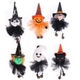 thumbnail image 1 of 6pcs Cartoon Skirt Pendant Bell Pumpkin Witch Pendant, 1 of 5