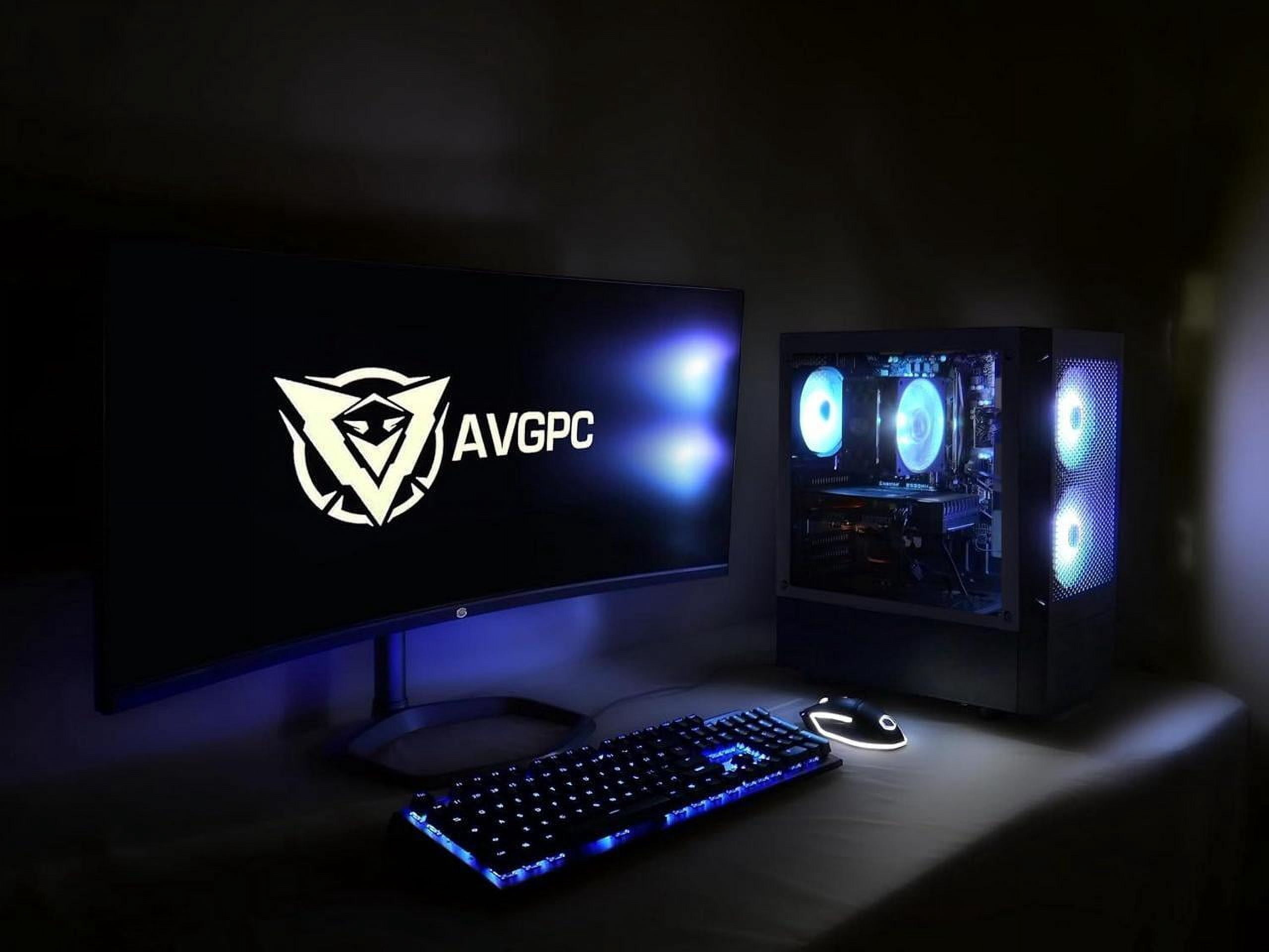 AVGPC Max Series Gaming PC - Intel Core i5-12600KF Unlocked, AMD RX 9060 XT GPU, 32GB RAM, 1TB M.2 NVMe SSD, 240mm Liquid CPU Cooler, ARGB Fans, Wifi/AC, MAX ATX Case, Windows 11 White