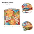 thumbnail image 4 of Outdoor PE Wicker Foldable Reclining Chair with Aloha Red Seat Cushion, 4 of 9