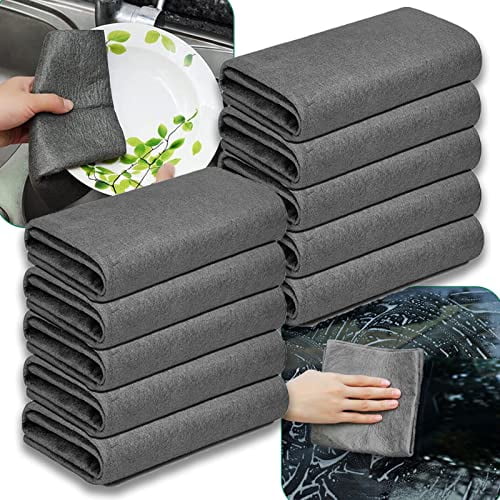 Thickened Magic Cleaning Cloth, Reuseable Microfiber Streak Free MagicCleaning Rags for Glass , Windows, Mirror, Cars, Stainless Steel