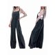 thumbnail image 2 of Mono Vaquero Holgado para Mujer, con Tirantes Ajustables, Pierna , Pantalones Largos y Deshilachados. Negro L, 2 of 5