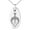 Silver, variant on Stainless Steel Artemis Greek Goddess of Moon Engraved Small Oval Charm Pendant Necklace