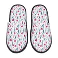thumbnail image 2 of KLL Tulips Flowers Slippers for Women Men House Slip on Indoor Outdoor Bedroom Furry Fleece Lined Ladies Comfy Anti-Skid Rubber Hard Sole-Medium, 2 of 8
