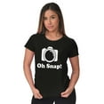 thumbnail image 3 of Oh Snap Camera Snapshot Cute Hobby Womens Fitted Plus Size Graphic Tee Brisco Brands 2X, 3 of 5