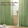 thumbnail image 4 of Nalqet 40*84 inch 2 Panels Pinch Pleated Linen Curtains for Home, Blackout Heat Blocking Window Curtains for Bedroom,Living room,Office,Sage Green, 4 of 9