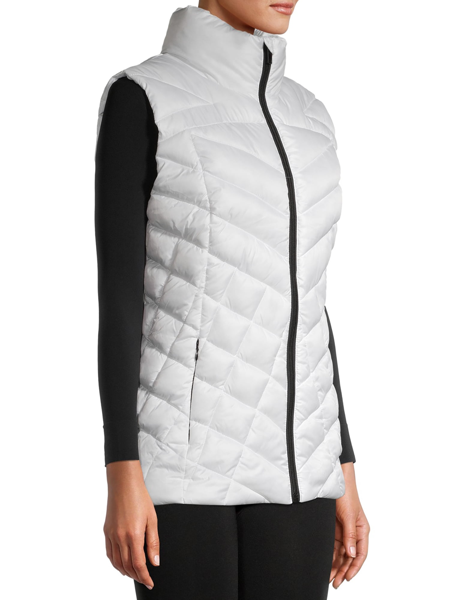 Chevron Quilted Puffer Vest - Walmart 