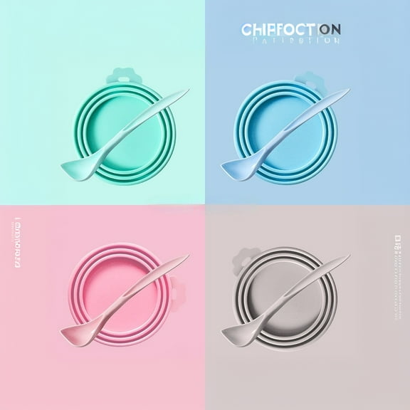 YMJ Silicone Pet Can Lid Set - for Dog and Cat Food Jars, 8-Pack BPA-Free Safe, High Temperature Resistant Dishwasher Washable, Suitable for Multiple Can Sizes.