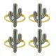 thumbnail image 1 of GOOHOCHY Servilleteros con diseño en forma de Cactus, hebillas para servilletas para fiestas (amarillo), 4 Uds., 1 of 8