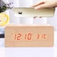 thumbnail image 1 of onlyliua para Interior/Exterior Reloj Madera Reloj Digital Led Creativo Carga Inalámbrica Termómetros Electrónicos Reloj Despertador Fuente de Alimentación Dual Función de Control de Voz, 1 of 6