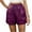 Purple, variant on Fmbrln Womens Sequin Shiny Wide Leg Shorts Summer Casual Holiday Beach Shorts Elastic Waist Drawstring Shorts with Pockets