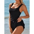thumbnail image 6 of Asoul Swim Rompers for Womens Tummy Control V Neck Swimsuits with Shorts One Piece Modest Bathing Suits Full Coverage 2026, 6 of 9