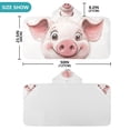 thumbnail image 3 of Cartoon Cute Pig Hooded Beach Towel Kids Bath Towels Quick Dry for Pool Swiming 50" x 23.5" Microfiber Soft Bathrobe, 3 of 7