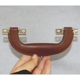 thumbnail image 3 of Manija, manija de maleta retro de cuero marrón para equipaje, reemplazo duradero, bolso de bricolaje, manija cosmética Tui para el hogar, 3 of 3