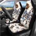 thumbnail image 2 of KUIFORTI Cow Bow Car Seat Full Set Breathable 14 Pieces Front Rear Seat Covers with Seat Belt Pads Suitable for Cars, SUV and Trucks Durable Elastic Fabrics Washable Non Slip, 2 of 7