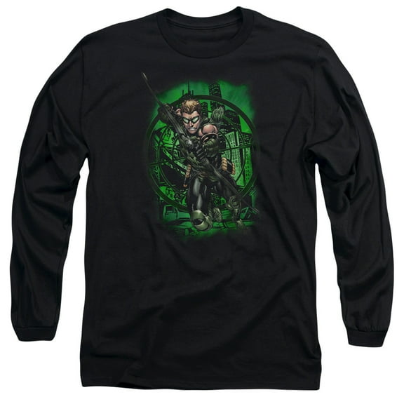 JLA Justice League In My Sight Long Sleeve Adult 18/1 T-Shirt Black