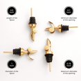 thumbnail image 3 of Boquilla para verter licor Molimoli, acero inoxidable, color dorado, 3 of 7