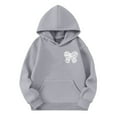 thumbnail image 4 of YunPes Bow Pullover Hoodies for Teen Girls Graphic Hooded Sweatshirt Preppy Trendy Aesthetic Print Oversized Sweatshirts Casual Tops, 4 of 8