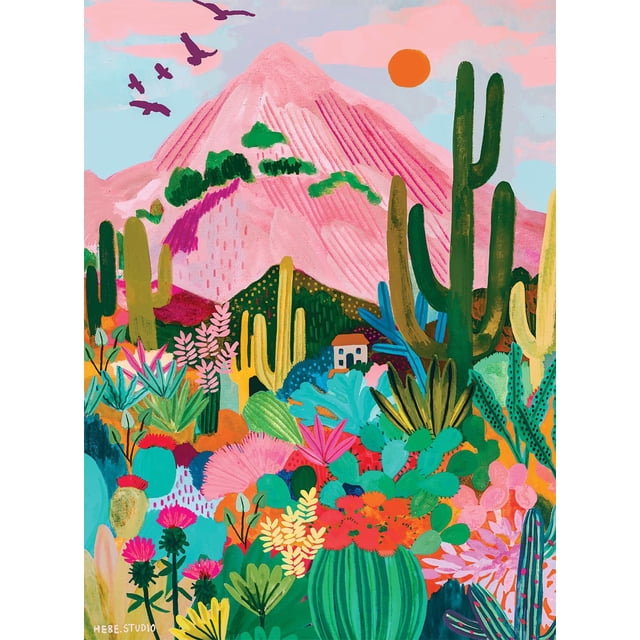 Rompecabezas Buffalo Games Hebe Studio Cactus Mountain AZ 1000 unidades