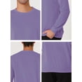 thumbnail image 6 of Lars Amadeus Men's Casual Long Sleeve Solid Color Basic Round Neck Pullover Sweatshirt, 6 of 6