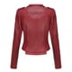 thumbnail image 5 of Chaqueta de cuero pequeña para primavera y otoño, chaqueta de imitación de PU, Chaqueta corta ajustada para motocicleta para mujer, chaqueta ajustada para motocicleta XL 2024, 5 of 5