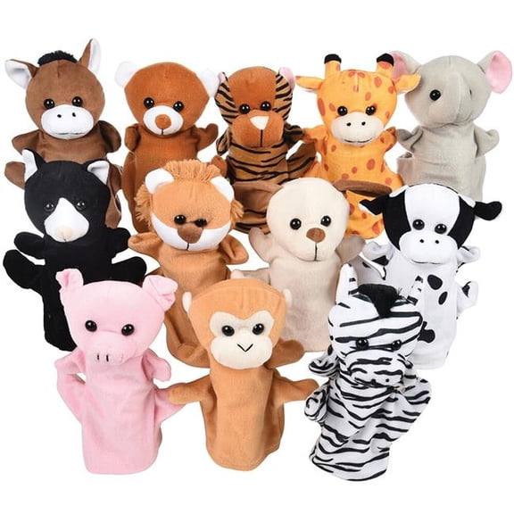 U.S.Toy VL430 Animal Hand Puppet - 24 Piece