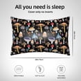 thumbnail image 6 of Disketp Mushrooms And Autumn Leaves Satin Pillowcase For Hair And Skin - Satin Pillow Cases Standard Size 20x30 Inches With Zipper,Gifts For Women Men, 6 of 8