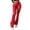#100-Red, variant on Cutuoiiu Women's Fashion Solid Color High Waisted Leather Pants Flared Leg Trousers for Casual and Night Out Gifts