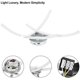 thumbnail image 4 of Luz de techo LED, lámpara de araña de techo curva de diseño moderno con 3 luces curvas para sala de estar, dormitorio, comedor Adepaton  GX-019, 4 of 7